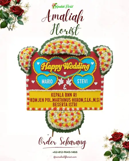 Papan Bunga Pernikahan Jungutan